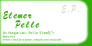 elemer pelle business card
